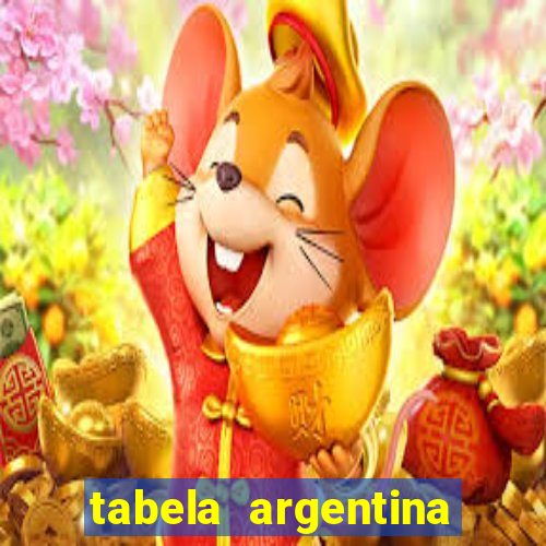 tabela argentina torneo betano